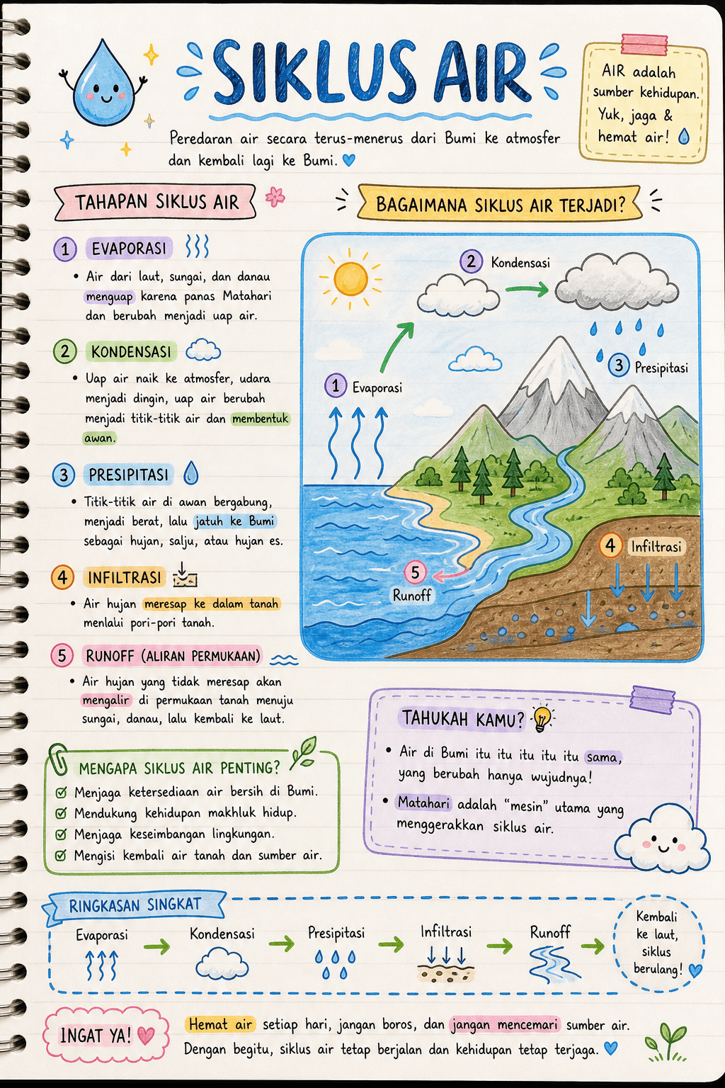 Illustrated Handwritten Study Notes