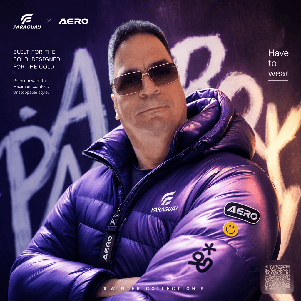Glossy Puffer streetwear campaign