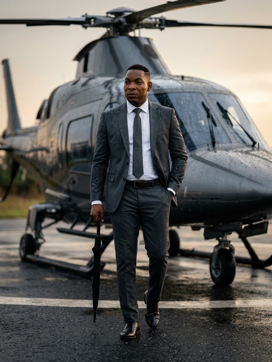 Cinematic Helicopter AI Portrait