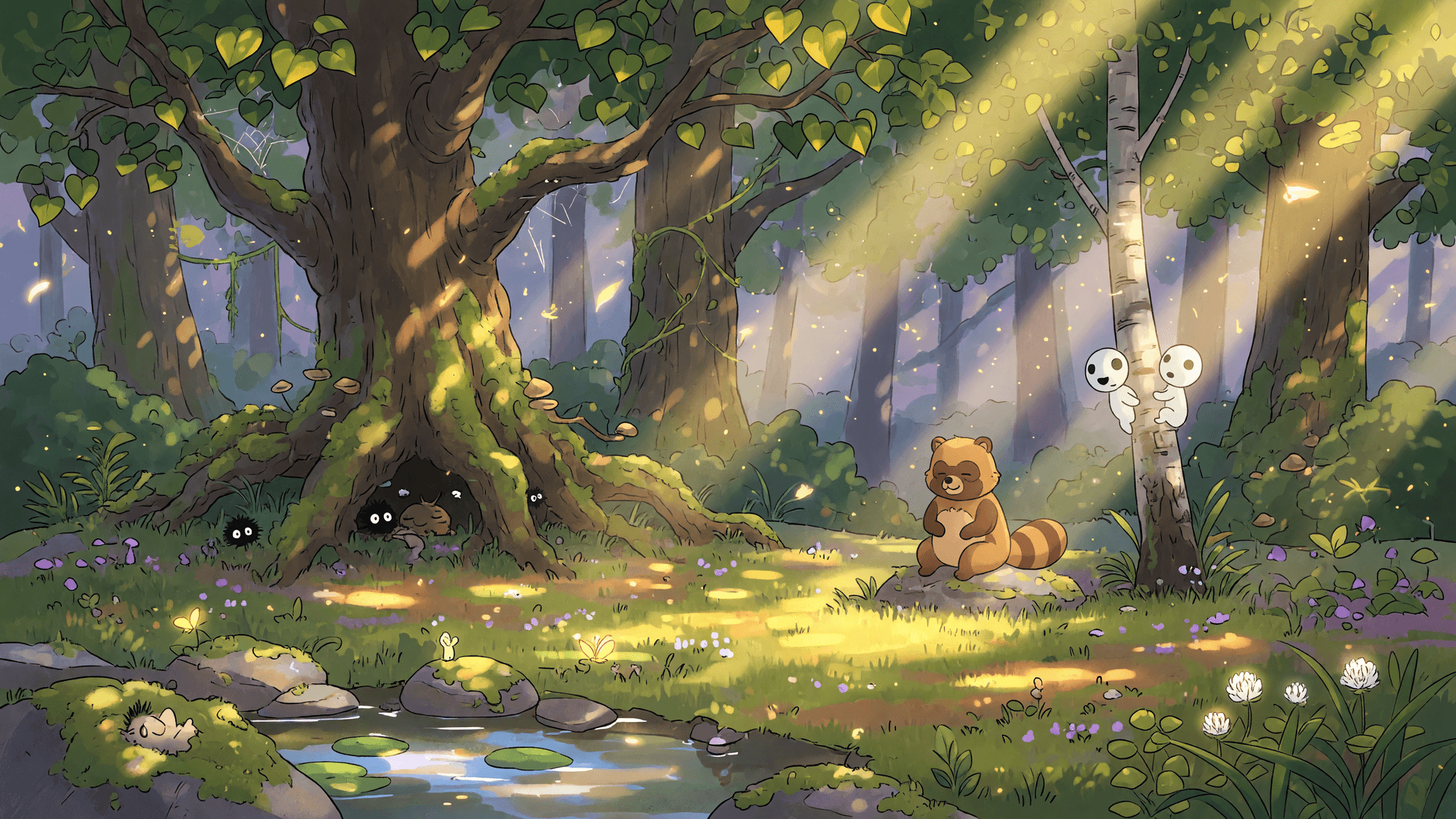 Studio Ghibli Forest Spirit Glade