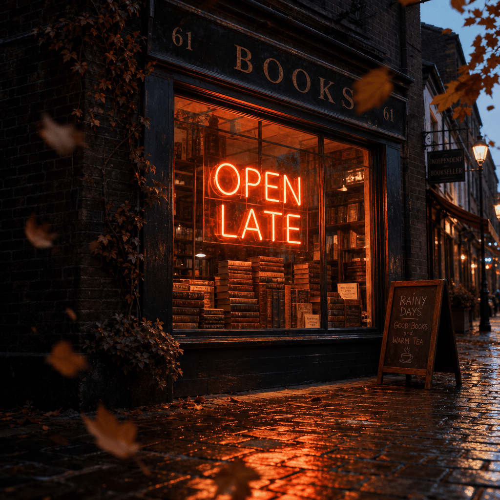 Vintage Bookshop Neon Sign Generator