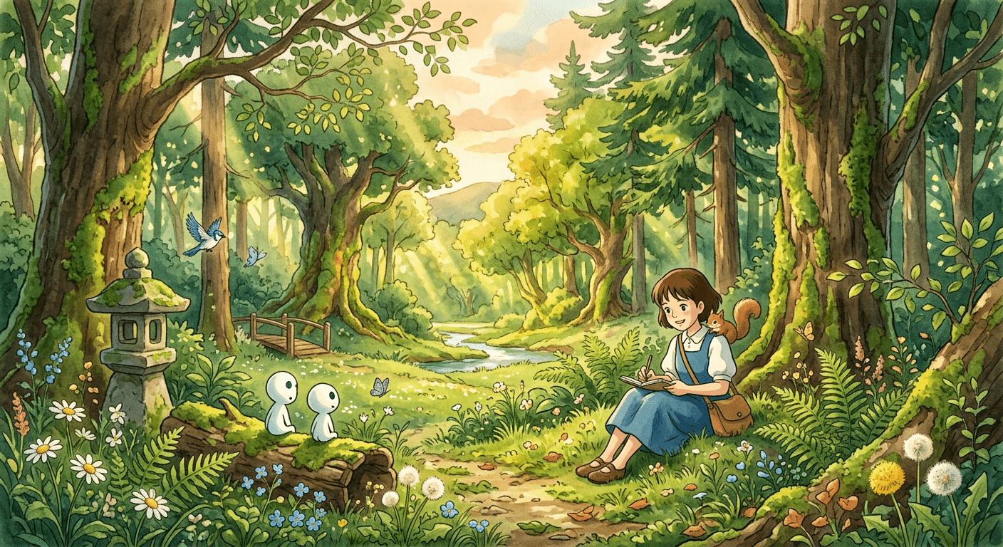 Studio Ghibli Forest Spirit Glade