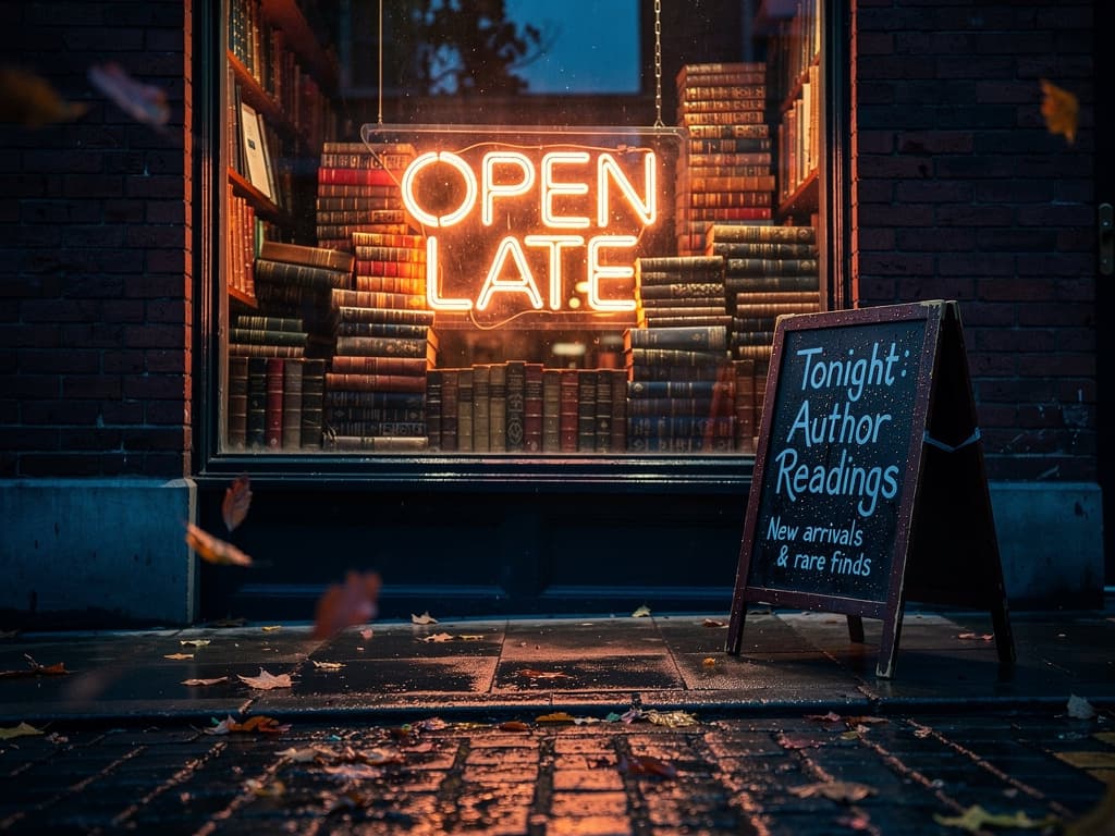 Vintage Bookshop Neon Sign Generator