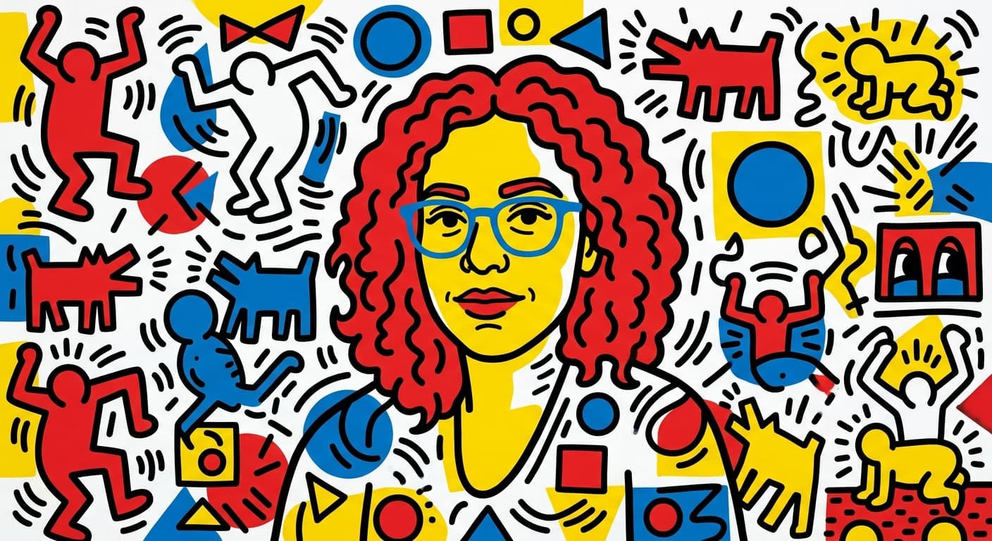 Keith Haring Pop Art Portrait