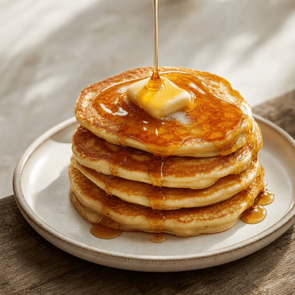 Stack of Pancakes with Melting Butter