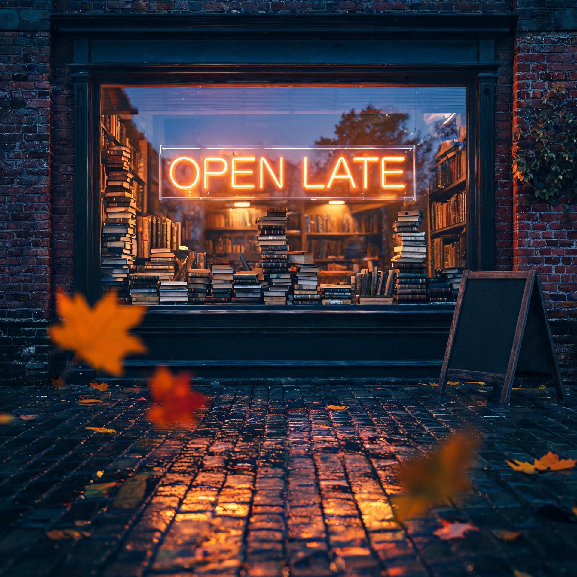Vintage Bookshop Neon Sign Generator
