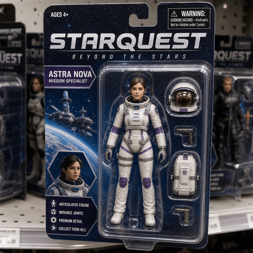 Action Figure in Blister Pack Prompt