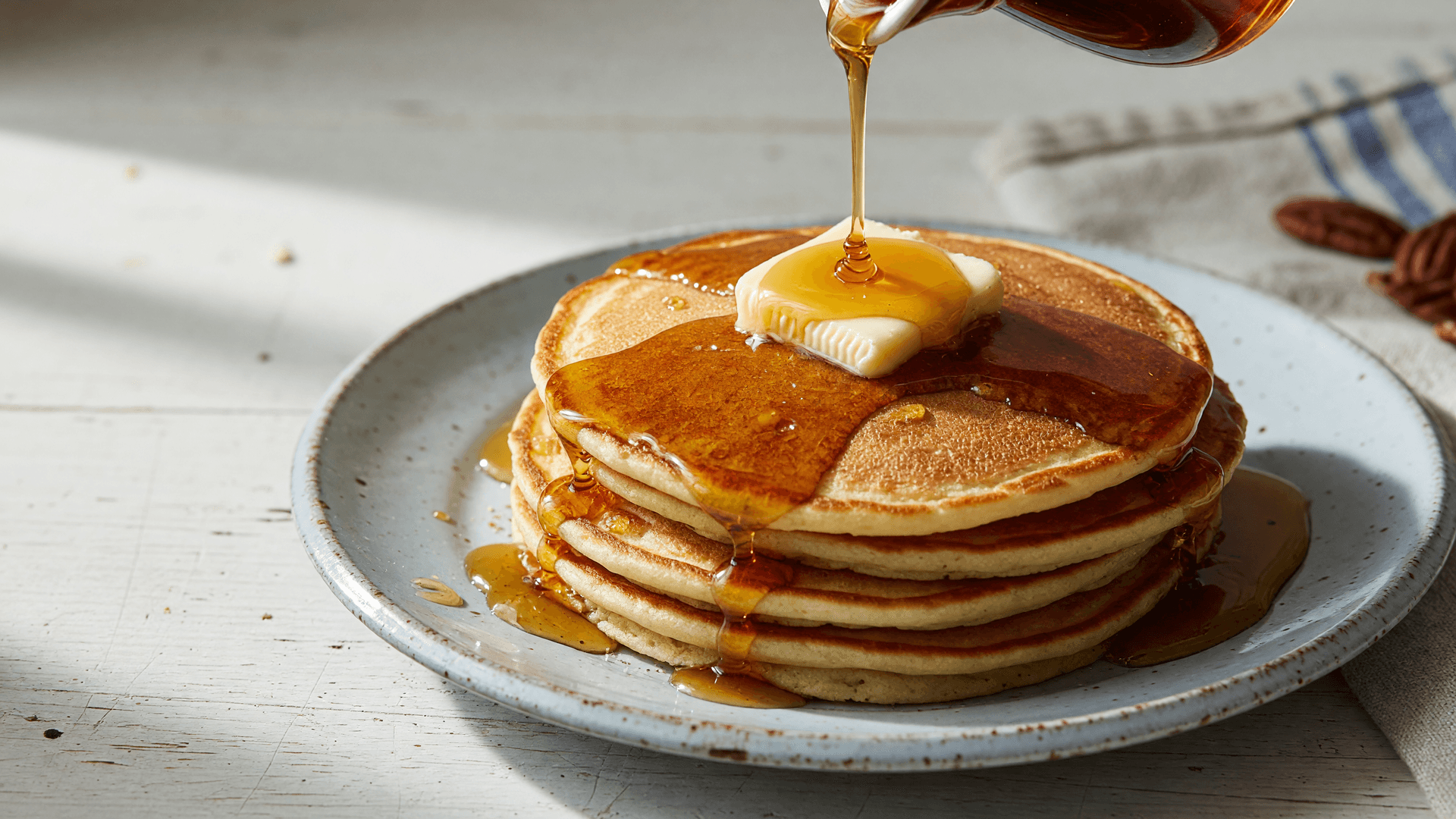 Stack of Pancakes with Melting Butter