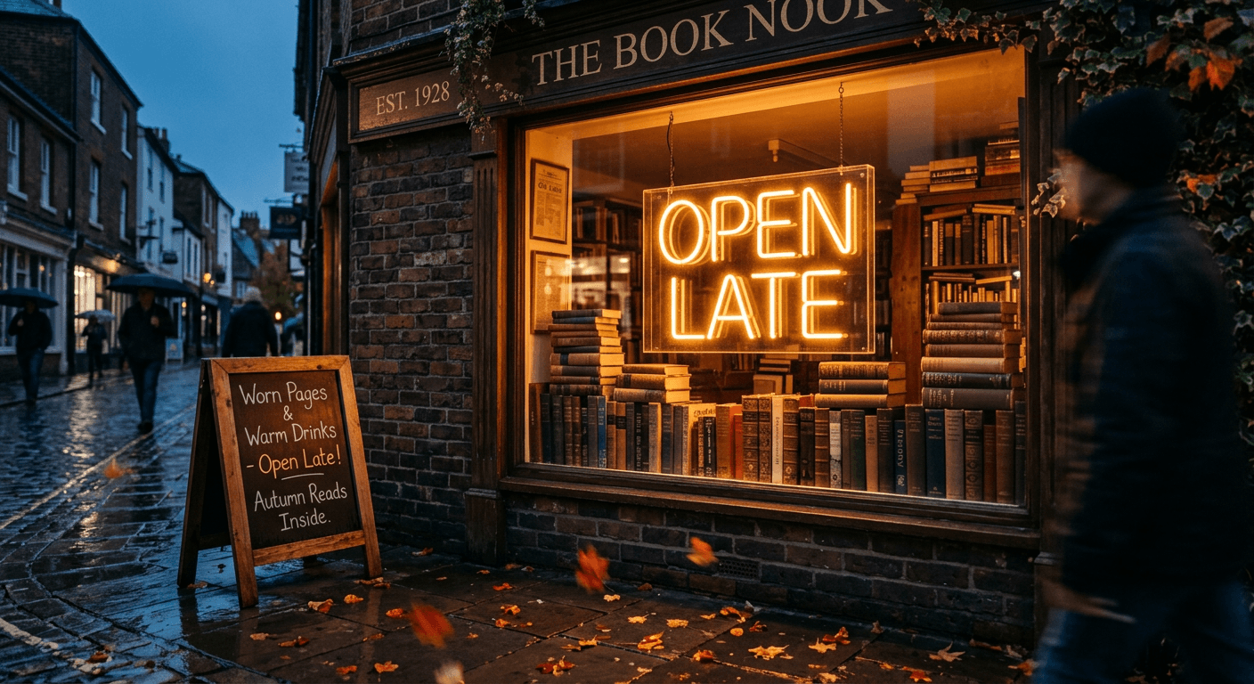 Vintage Bookshop Neon Sign Generator (Nano Banana 2 (Gemini))