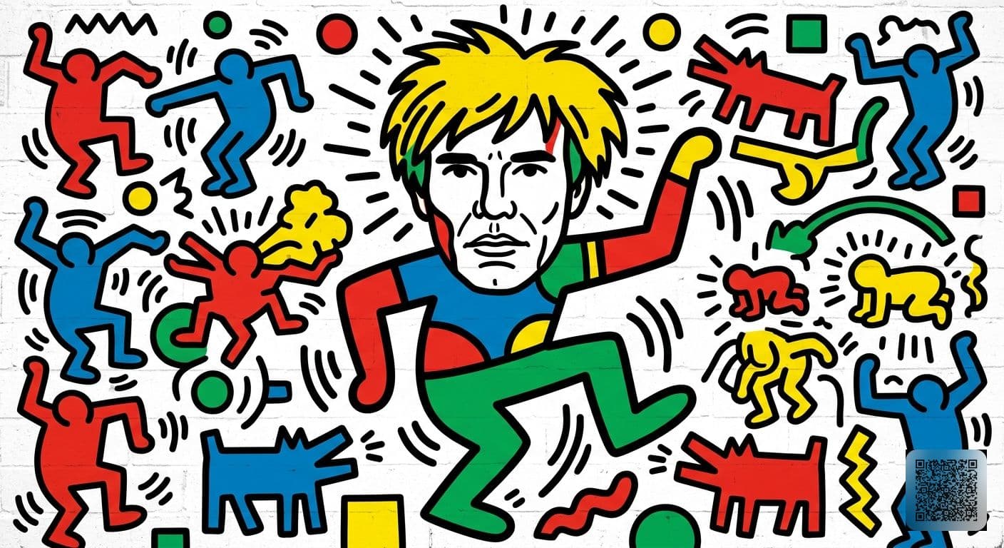 Keith Haring Pop Art Portrait