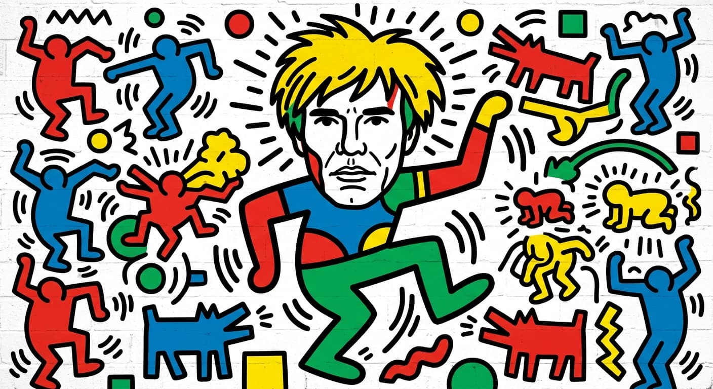 Keith Haring Pop Art Portrait