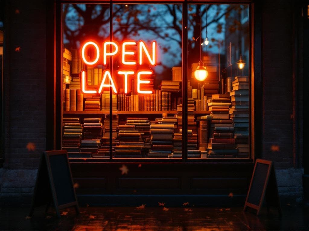 Vintage Bookshop Neon Sign Generator (Flux Kontext Pro)
