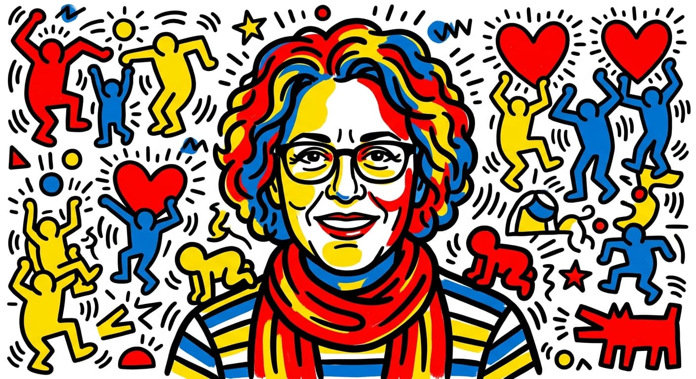 Keith Haring Pop Art Portrait