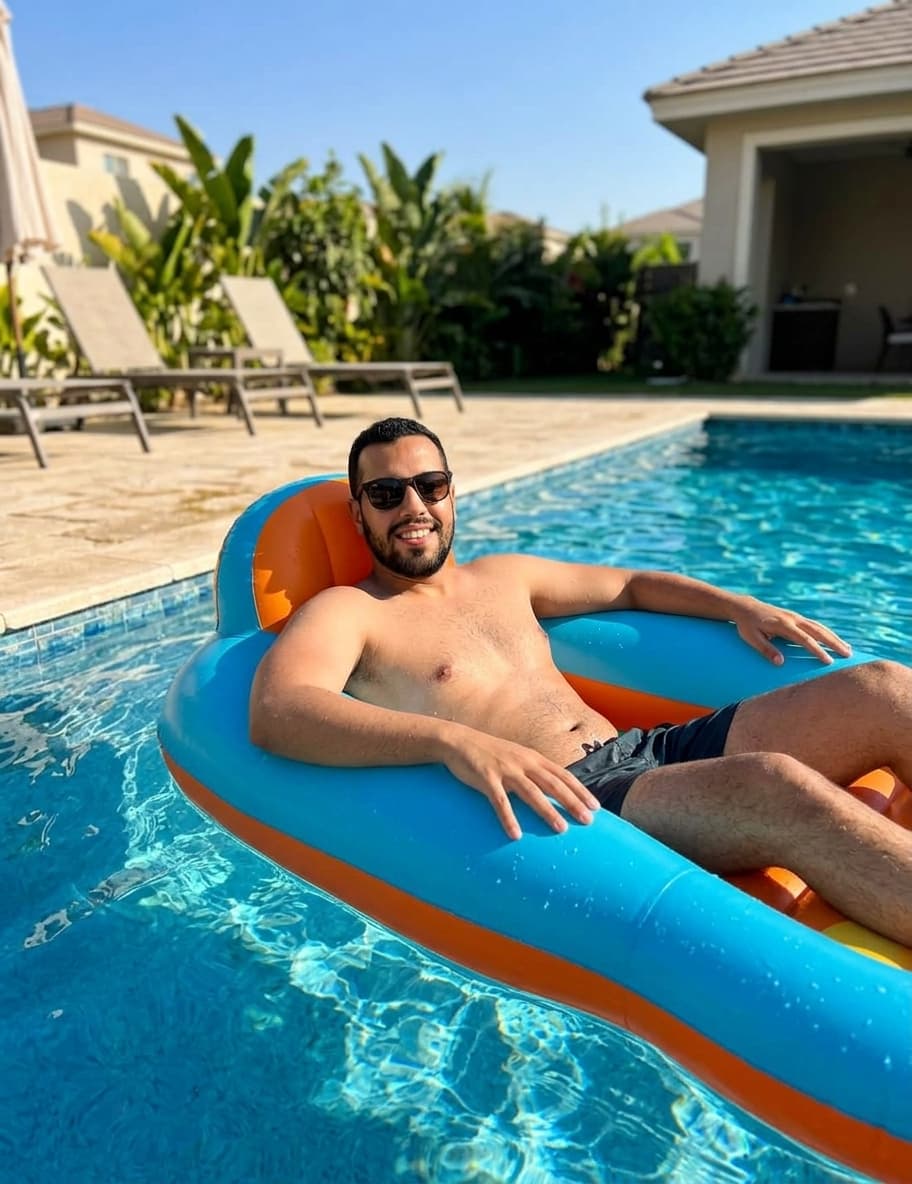 Me in a floatie