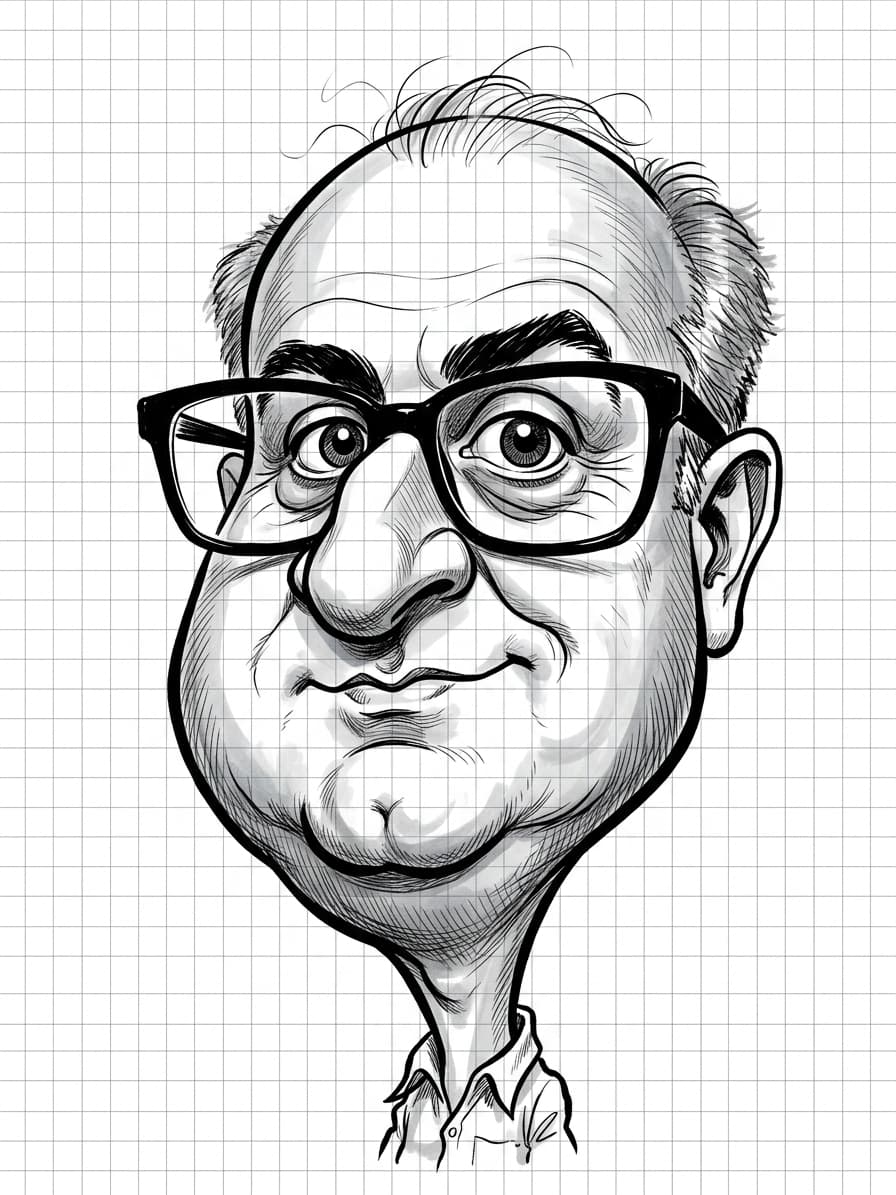 Ink Caricature Portrait