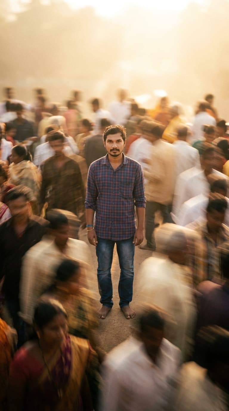 Cinematic Motion Blur Street Portrait