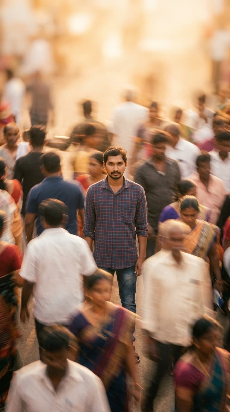Cinematic Motion Blur Street Portrait