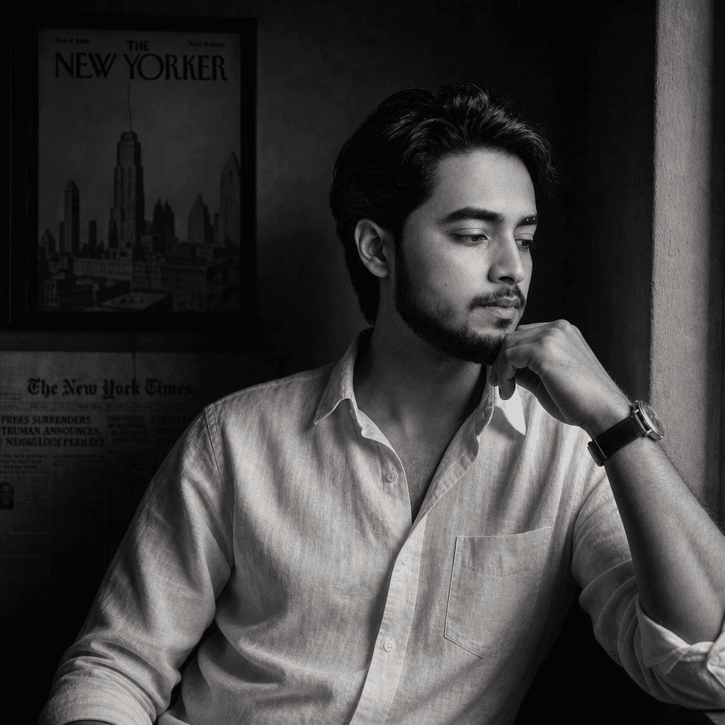 Cinematic Black & White Editorial Portrait (GPT)