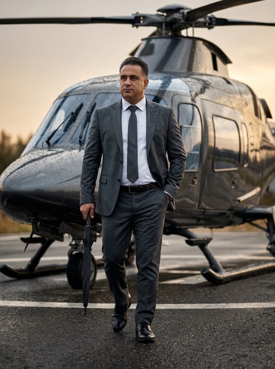 Cinematic Helicopter AI Portrait