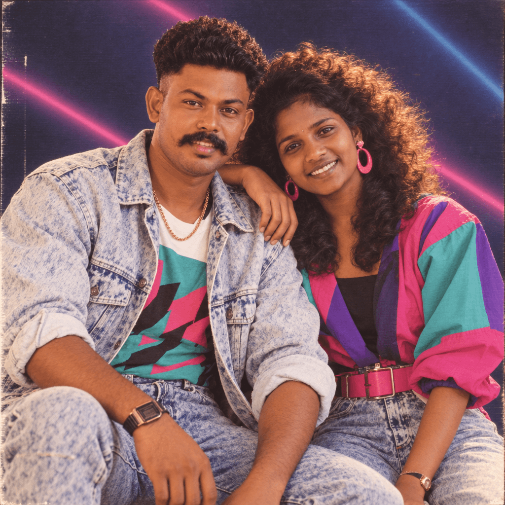 AI 80s Retro Couple Photo Generator