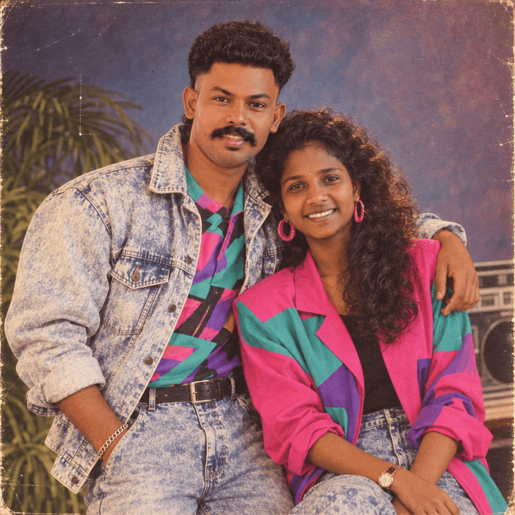 AI 80s Retro Couple Photo Generator