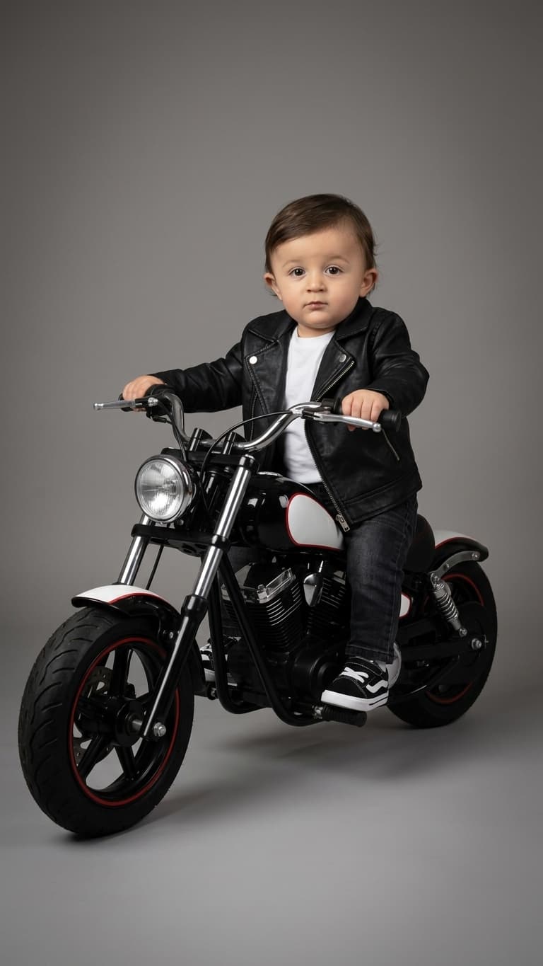 Biker Baby Studio Shot