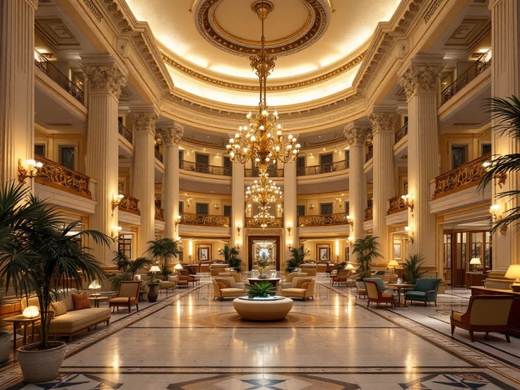 Wes Anderson Hotel Lobby