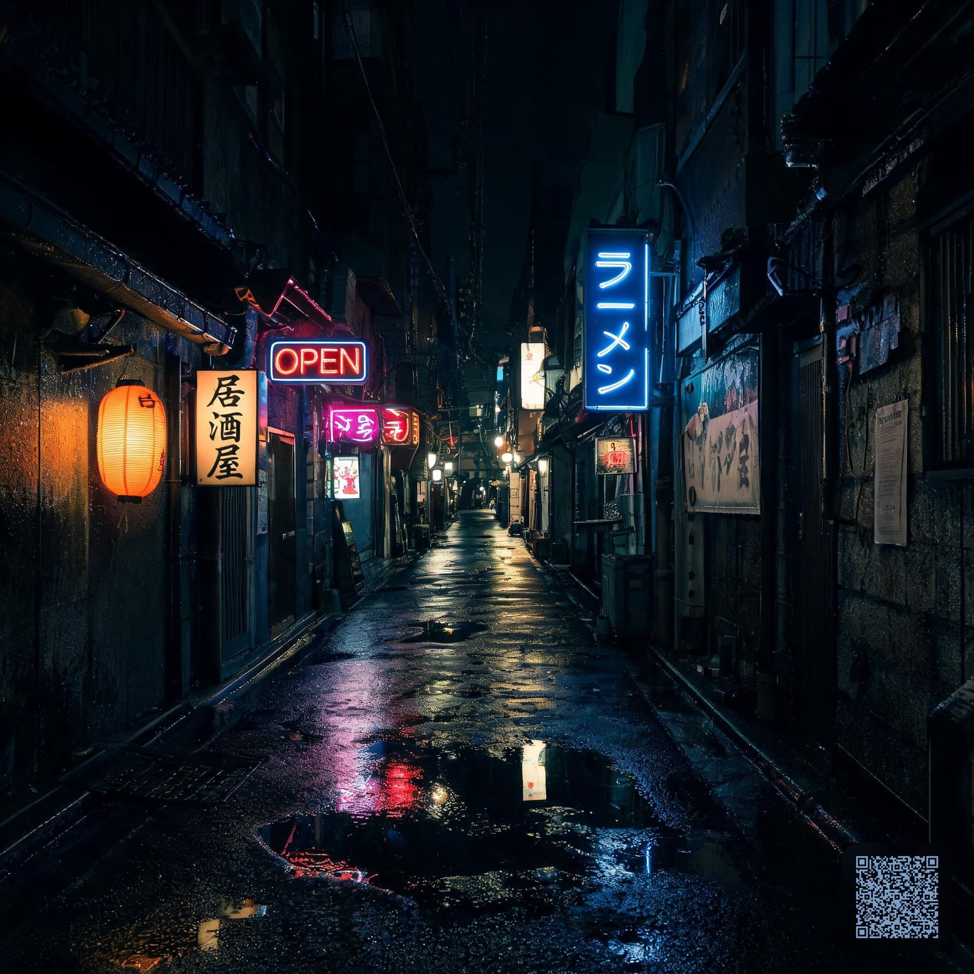 Tokyo Alley After Rain