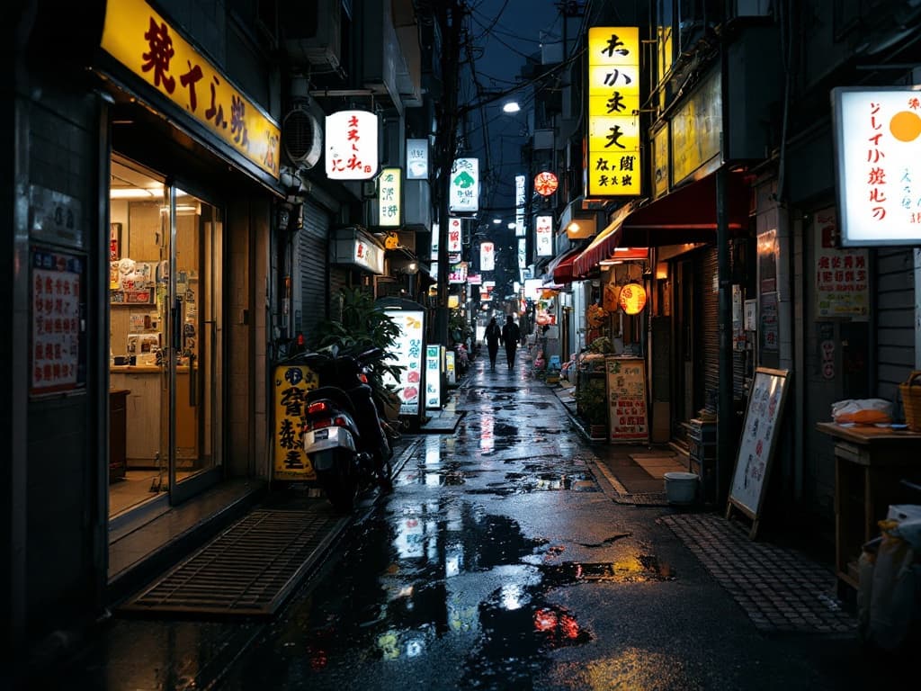 Tokyo Alley After Rain
