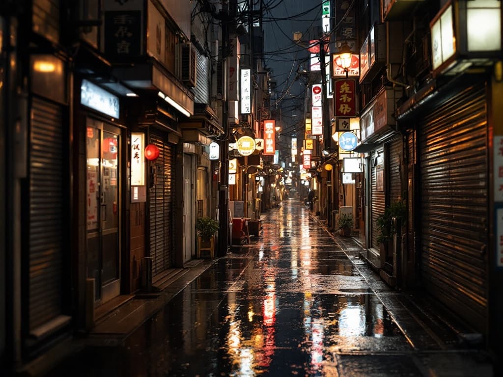 Tokyo Alley After Rain