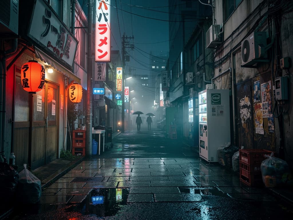 Tokyo Alley After Rain