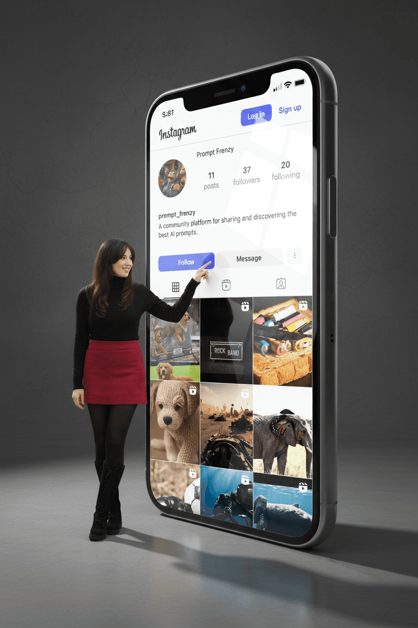 Social Profile Giant Smartphone