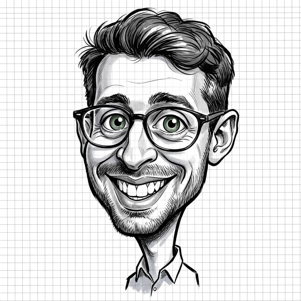 Ink Caricature Portrait