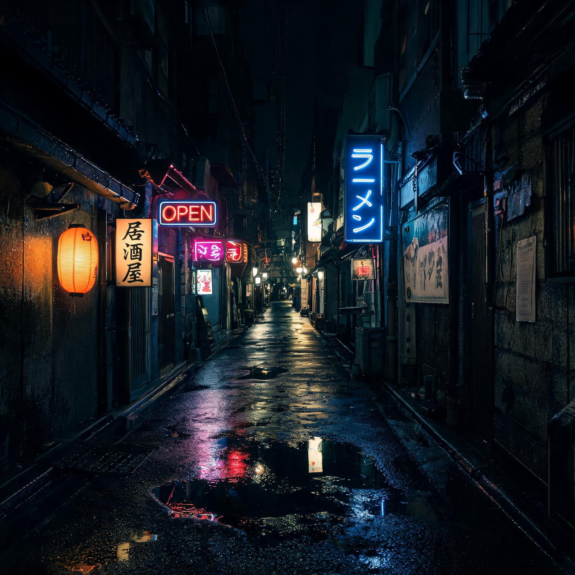 Tokyo Alley After Rain