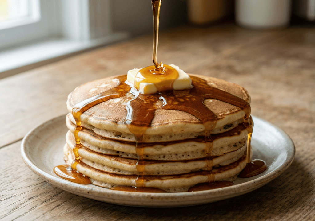 Stack of Pancakes with Melting Butter