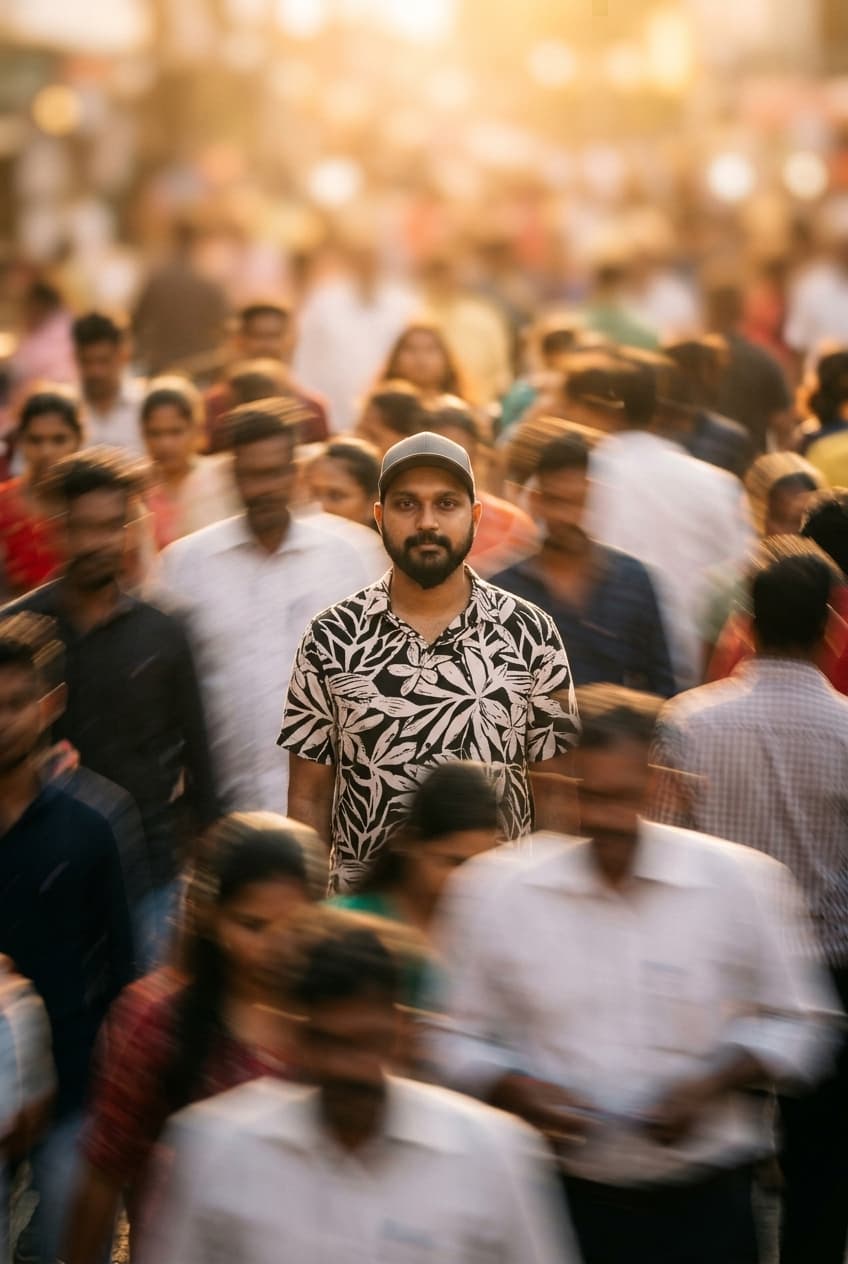 Cinematic Motion Blur Street Portrait