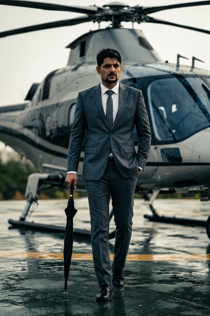 Cinematic Helicopter AI Portrait