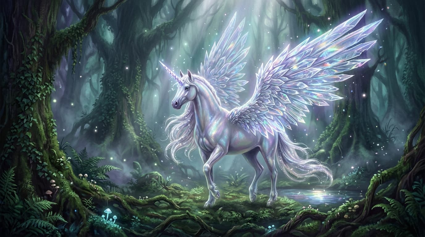 Crystal-Winged Unicorn