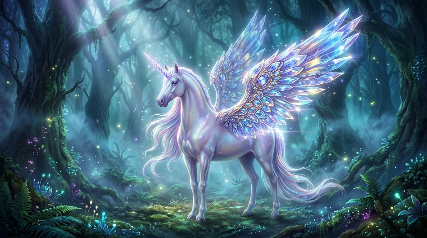 Crystal-Winged Unicorn