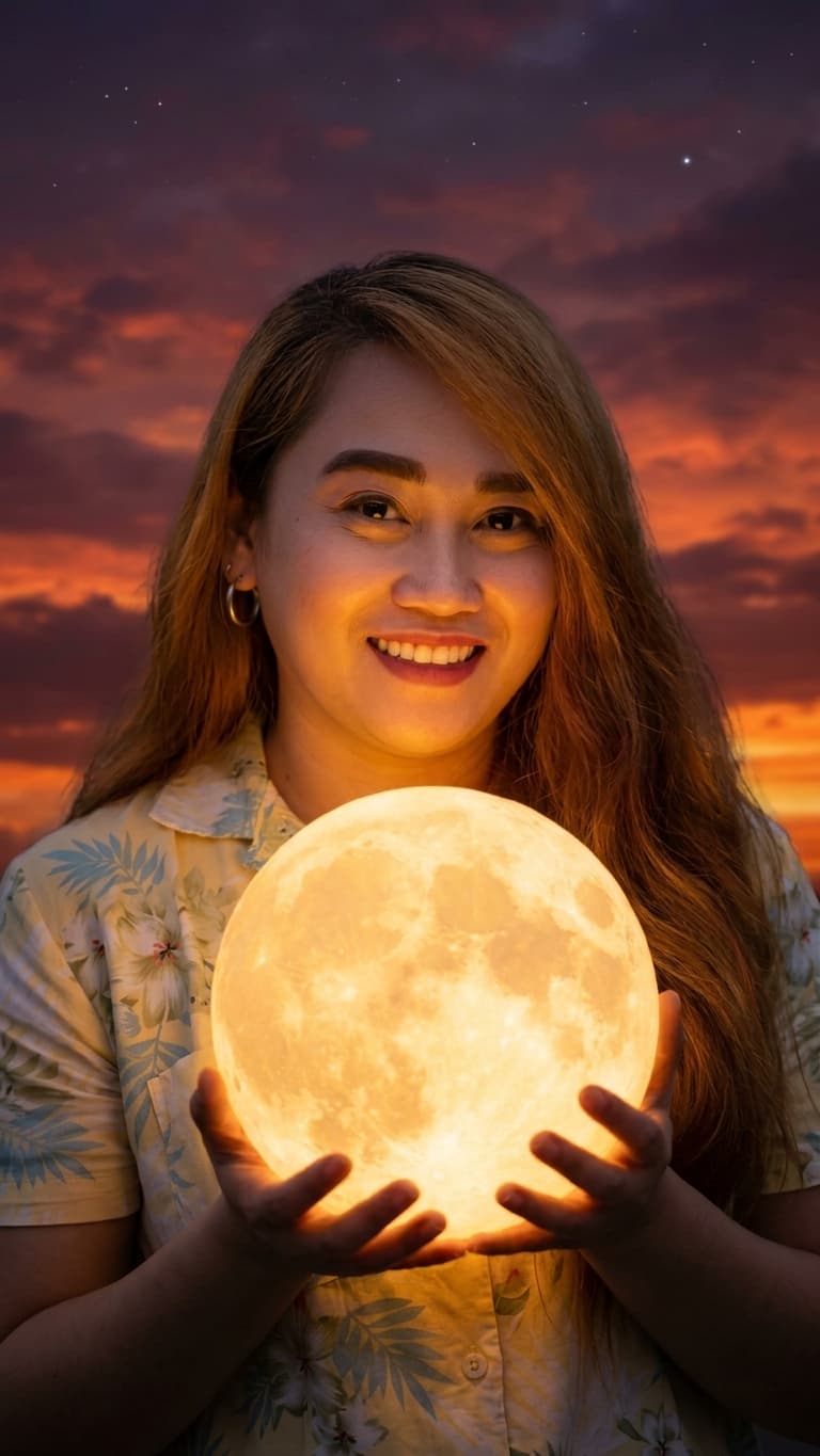 Holding the Moon Portrait
