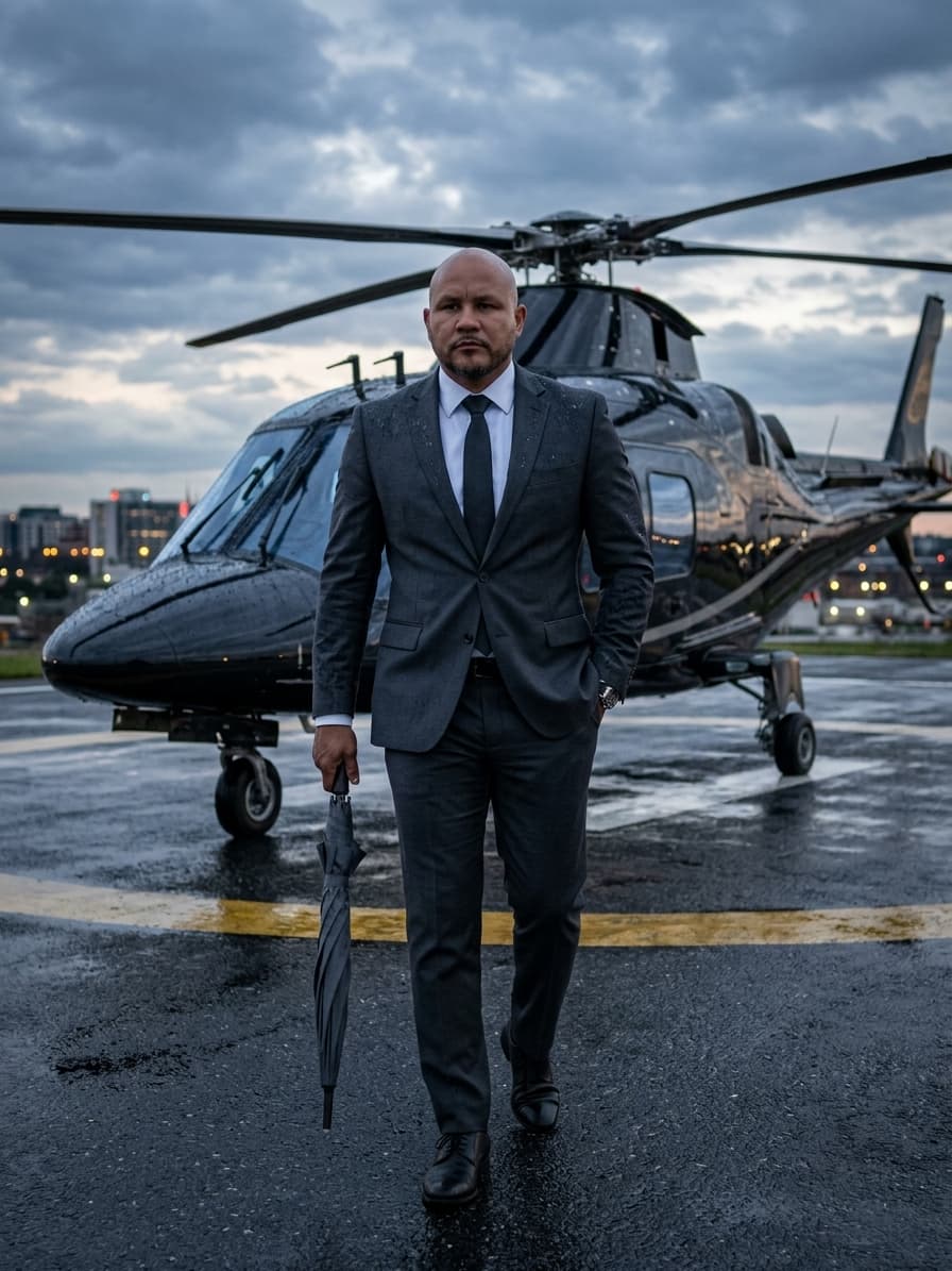 Cinematic Helicopter AI Portrait
