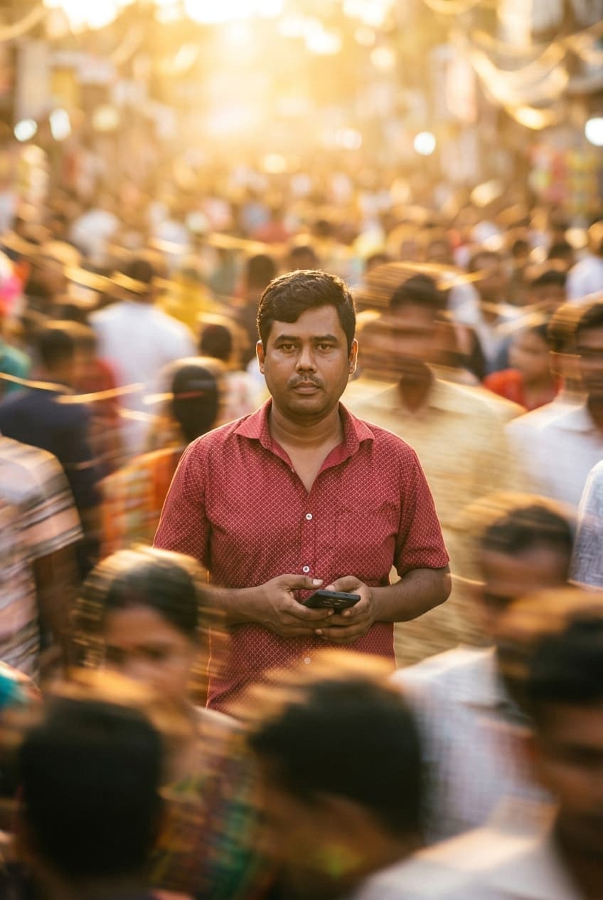 Cinematic Motion Blur Street Portrait