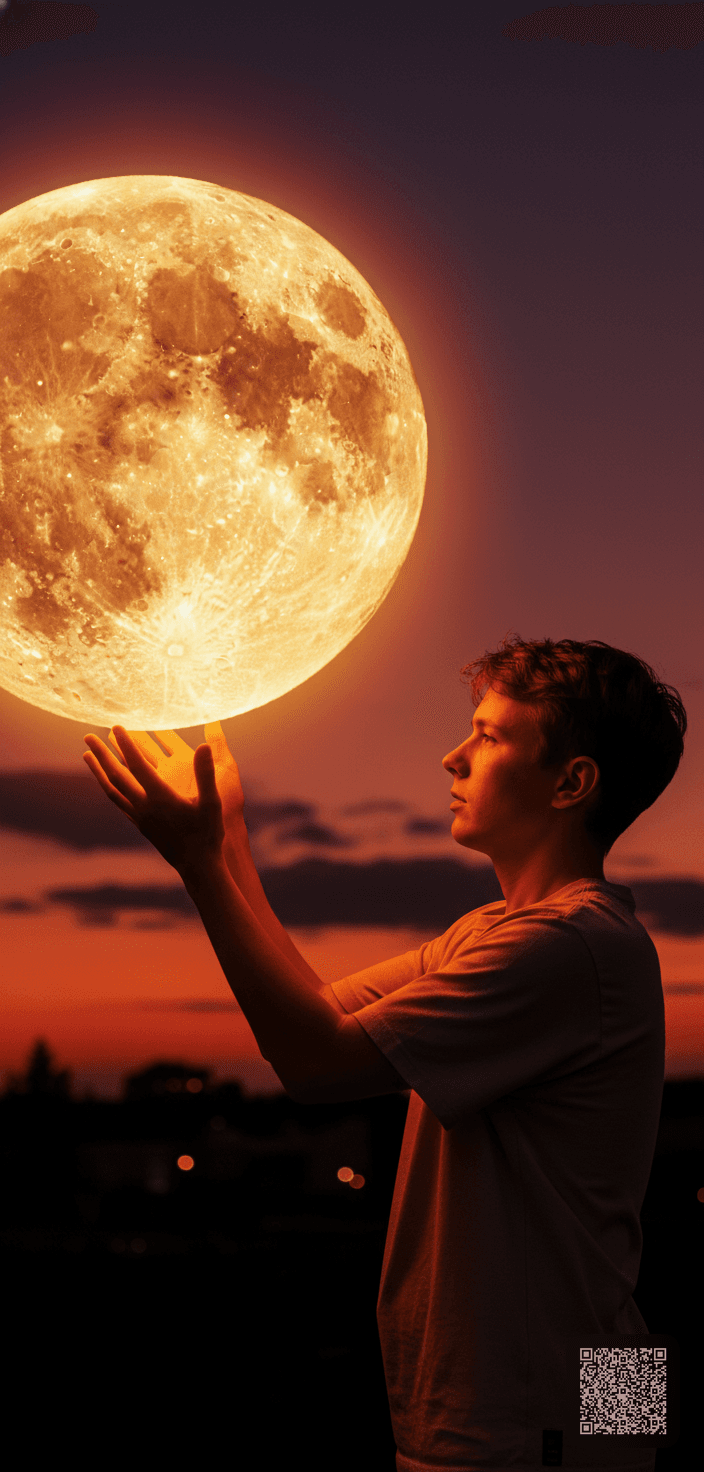 Holding the Moon Portrait