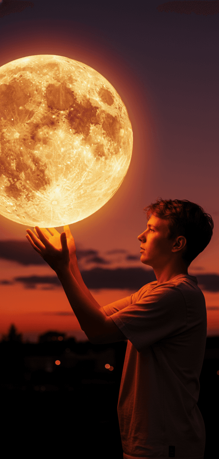 Holding the Moon Portrait