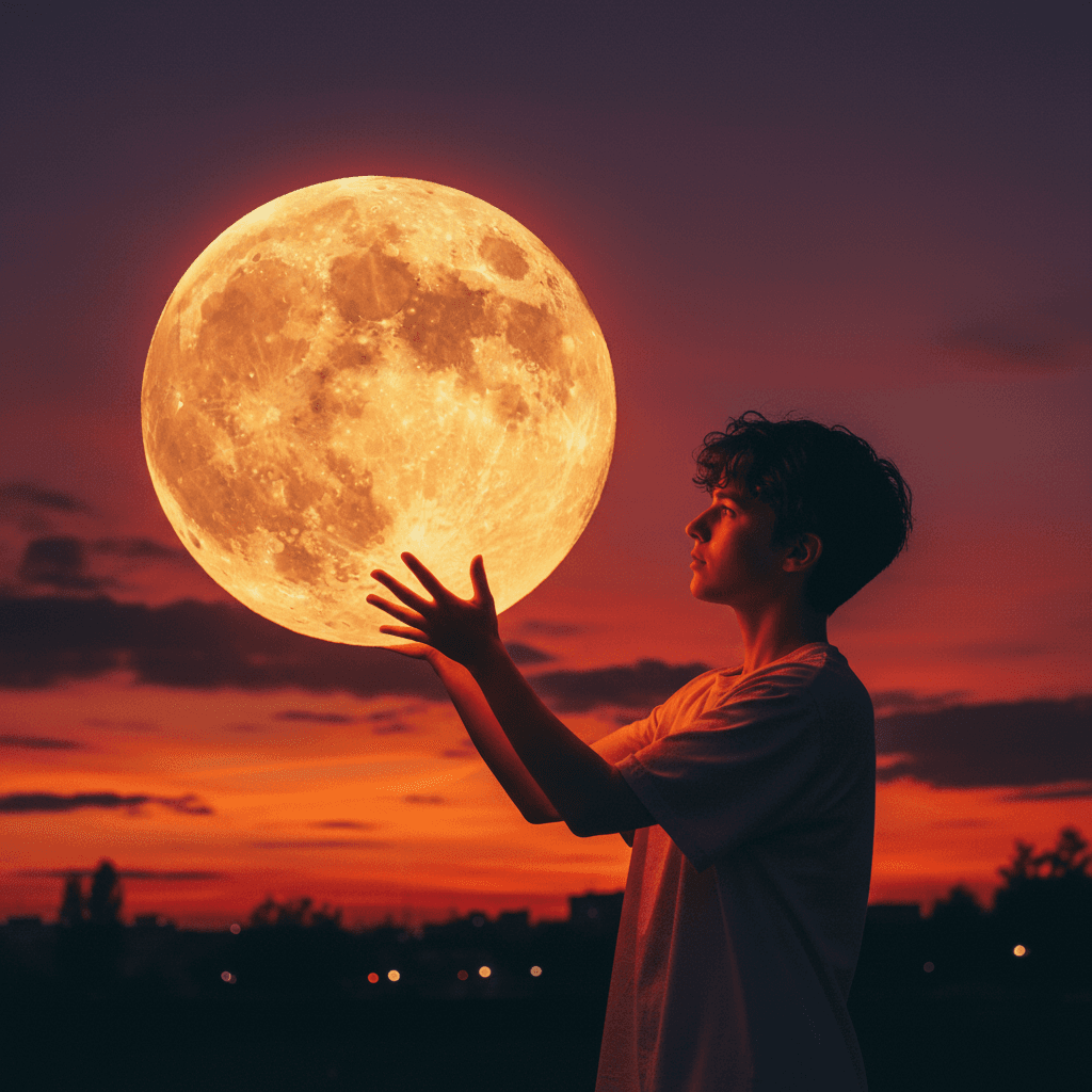 Holding the Moon Portrait