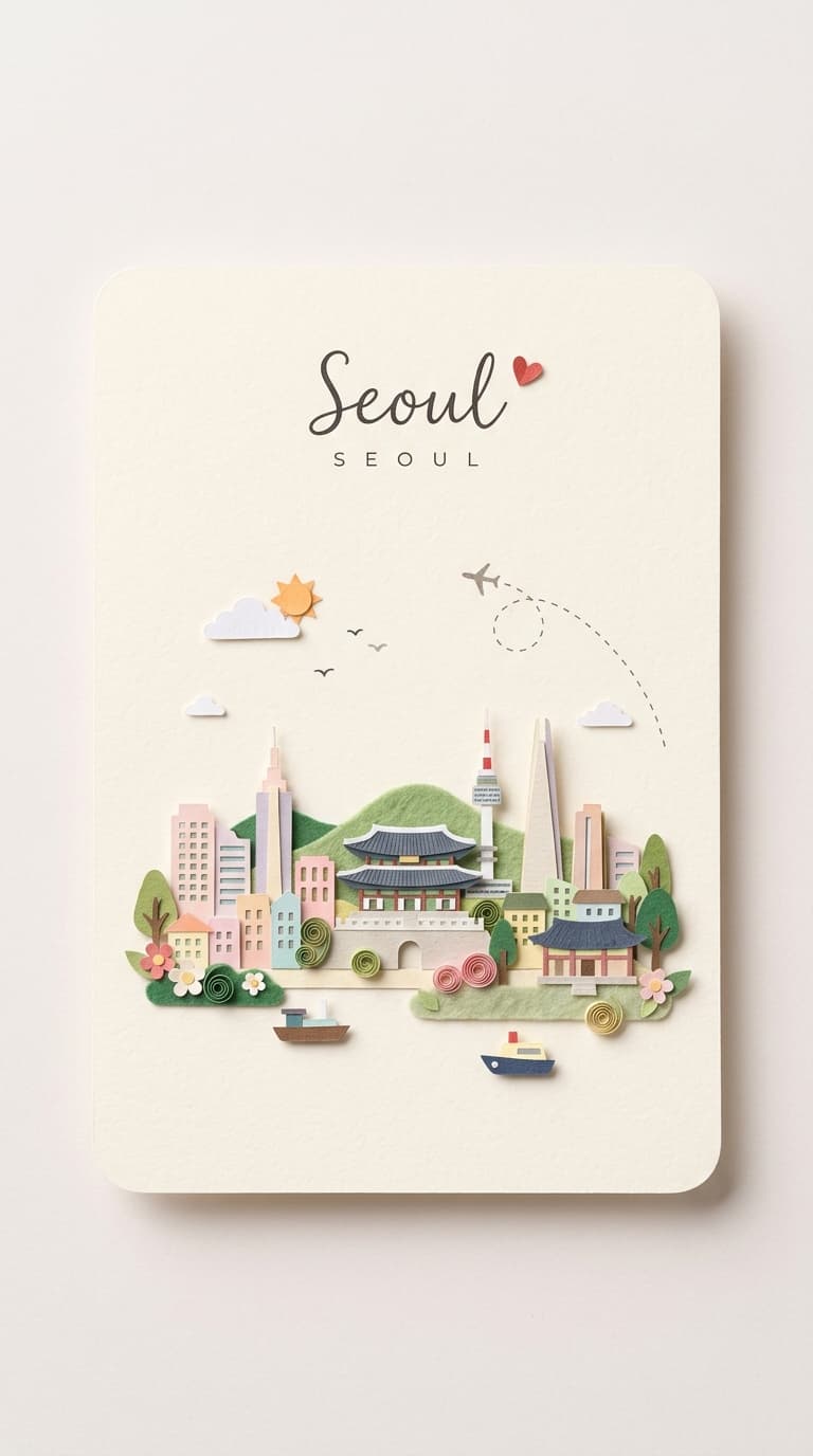 Miniature Papercraft Travel Postcard