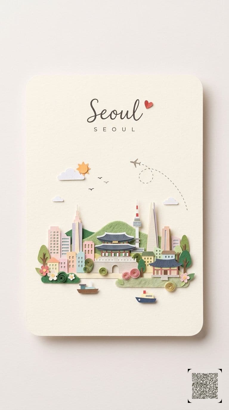 Miniature Papercraft Travel Postcard
