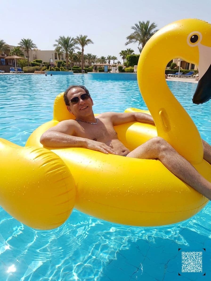 Me in a floatie