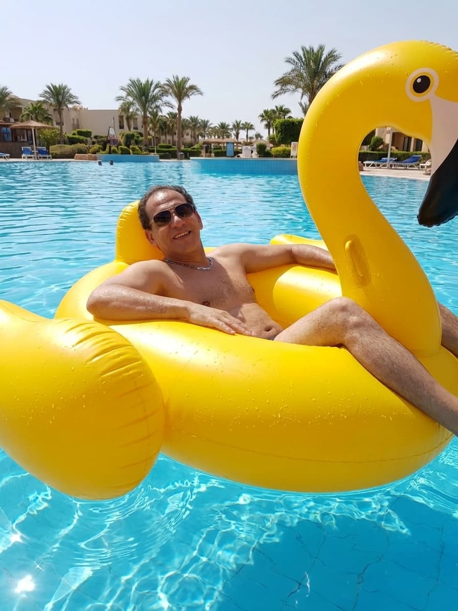 Me in a floatie