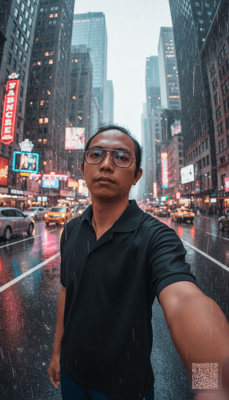 Wide Angle Fisheye City Rain